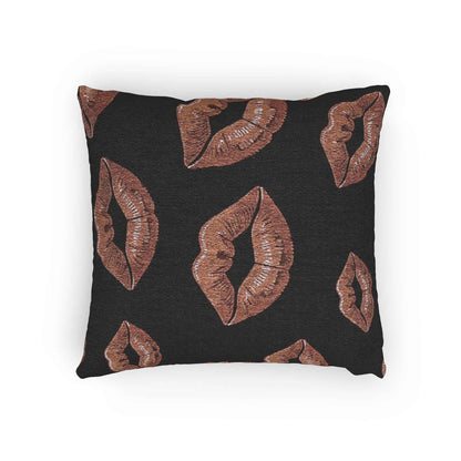 Rose Gold Lip Print Woven Accent Pillow - product image 8