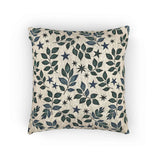 Leaf and Star Pattern Woven Accent Pillow