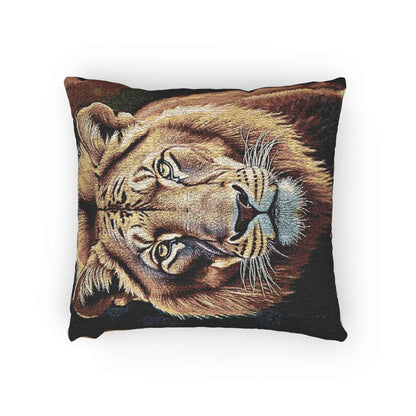 Lion Portrait Woven Accent Pillow - product image 4