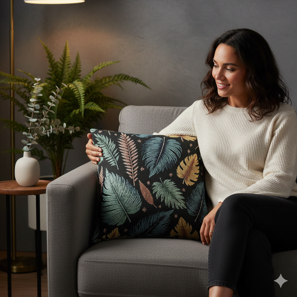 Autumn Leaves Woven Accent Pillow - product image 2