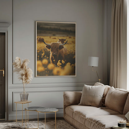 Highland Cattle in Meadow Canvas Art - product image 12