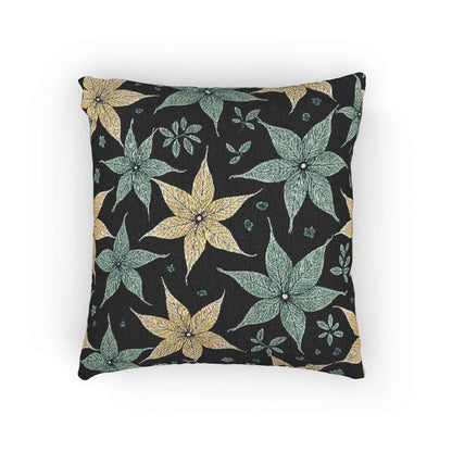 Star Floral Pattern Woven Accent Pillow