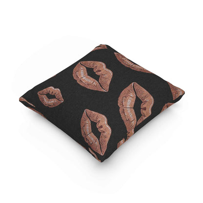 Rose Gold Lip Print Woven Accent Pillow - product image 9