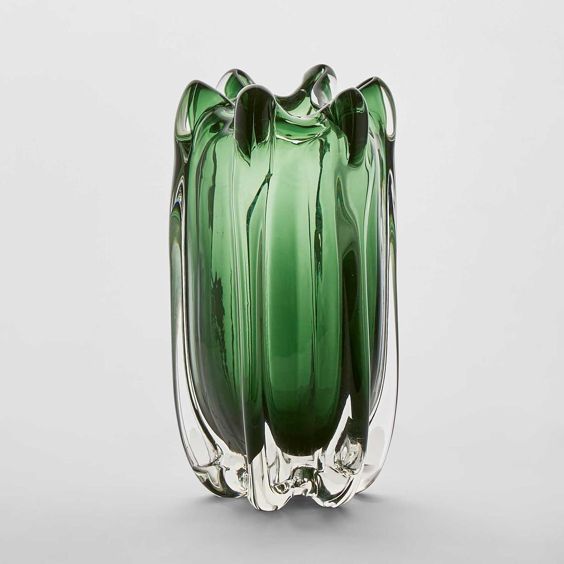 Large Green Glass Vase - product image 1