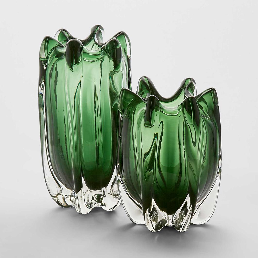 Large Green Glass Vase - product image 4