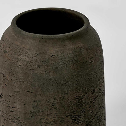 Tall Earth-Brown Eco-Cement Vase - product image 2