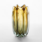 Large Amber-to-Green Ombre Glass Vase - product image 1