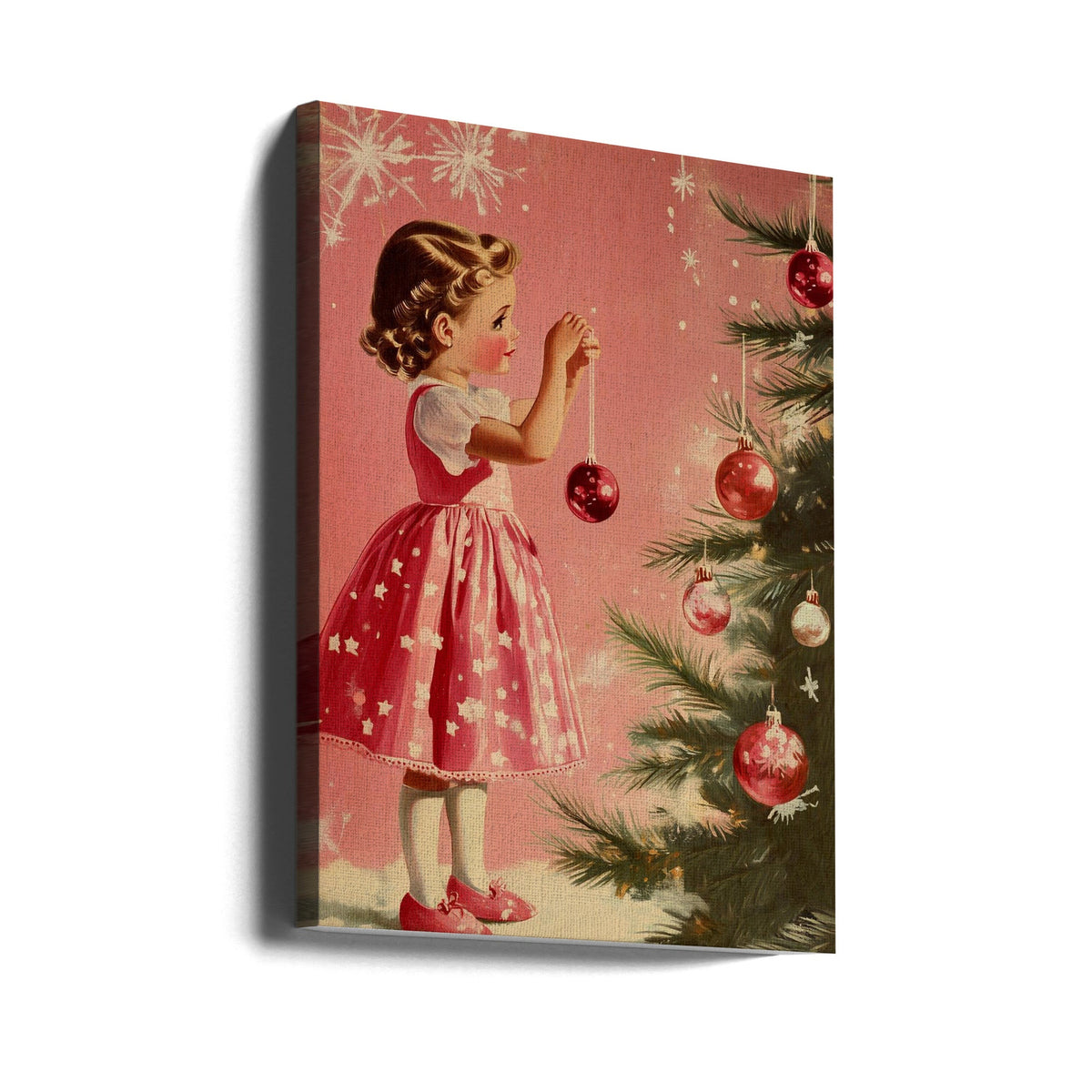 Girl with Ornaments Canvas Wall Art - product image 2