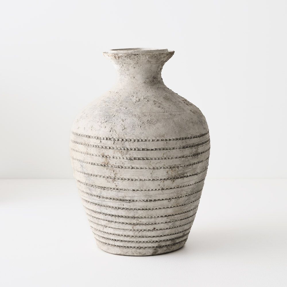 Clove-Grey Textured Ceramic Vase - product image 2