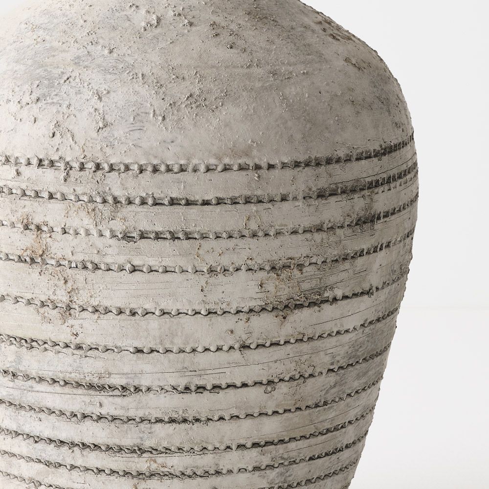 Clove-Grey Textured Ceramic Vase - product image 3