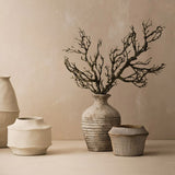 Clove-Grey Textured Ceramic Vase - product image 1
