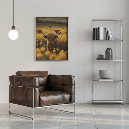 Highland Cattle in Meadow Canvas Art - product image 8